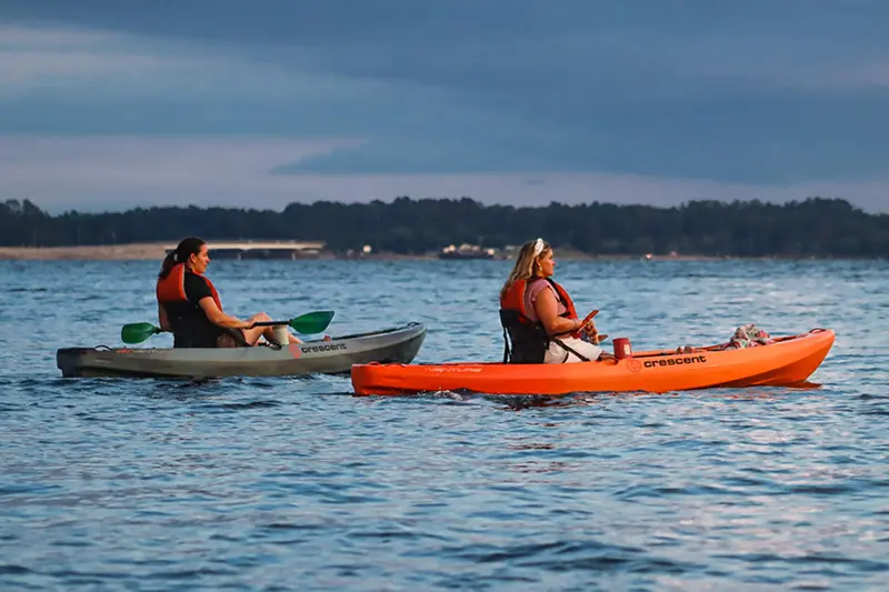 sunset kayak trip on lake murray