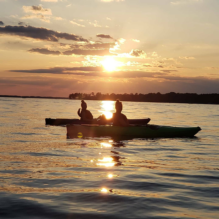 sunset kayak trip on lake murray